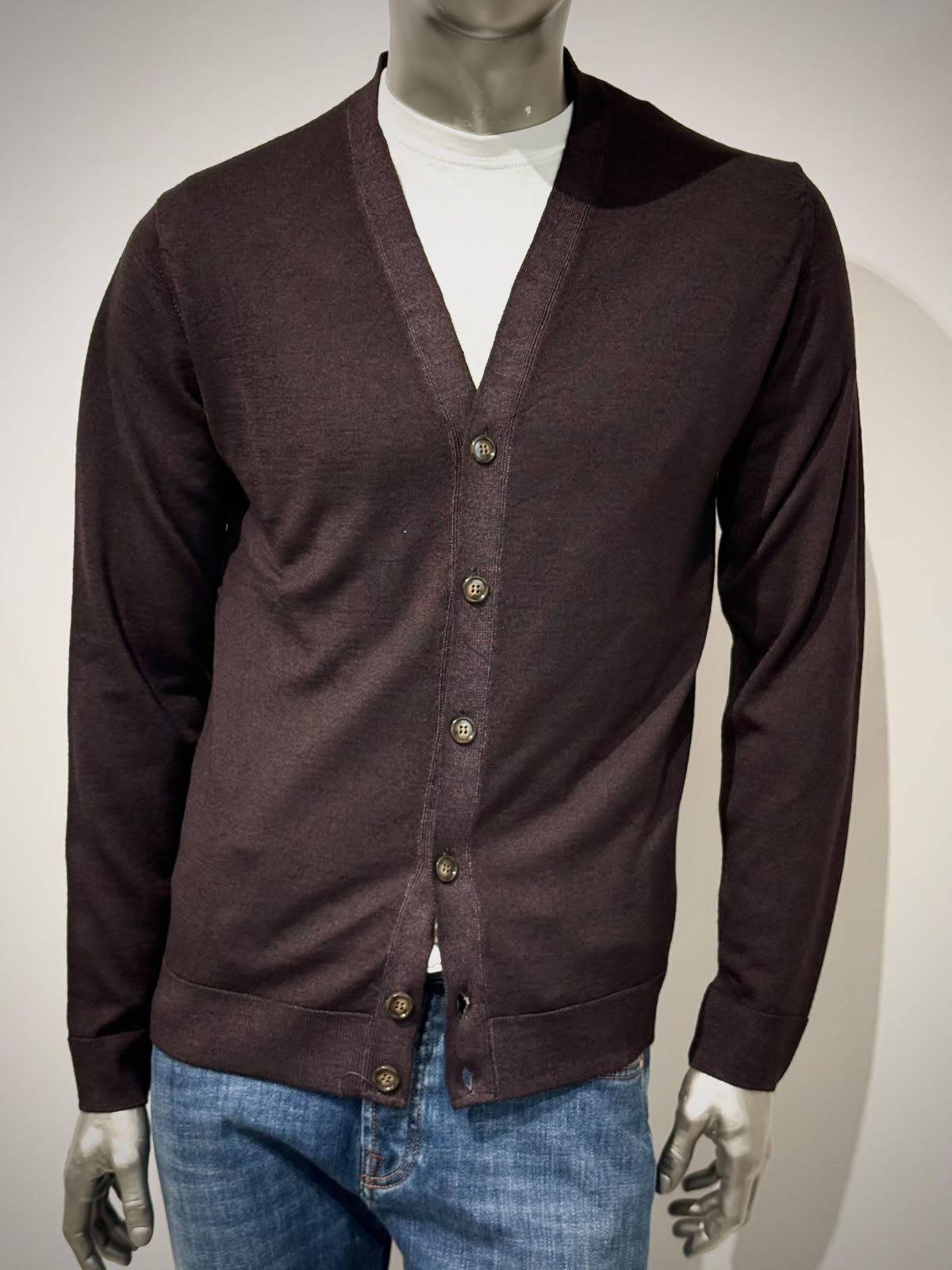 W6-0006 Cardigan Rasato Moro33 Man