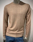 W6-0002 Maglia Lana Girocollo Sabbia30 Man