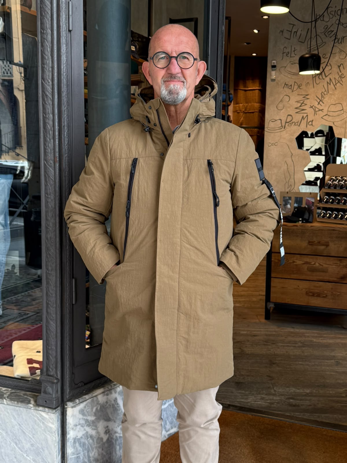 W6-SOILMARK Long Down Jacket Brown Man