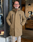 W6-SOILMARK Long Down Jacket Brown Man