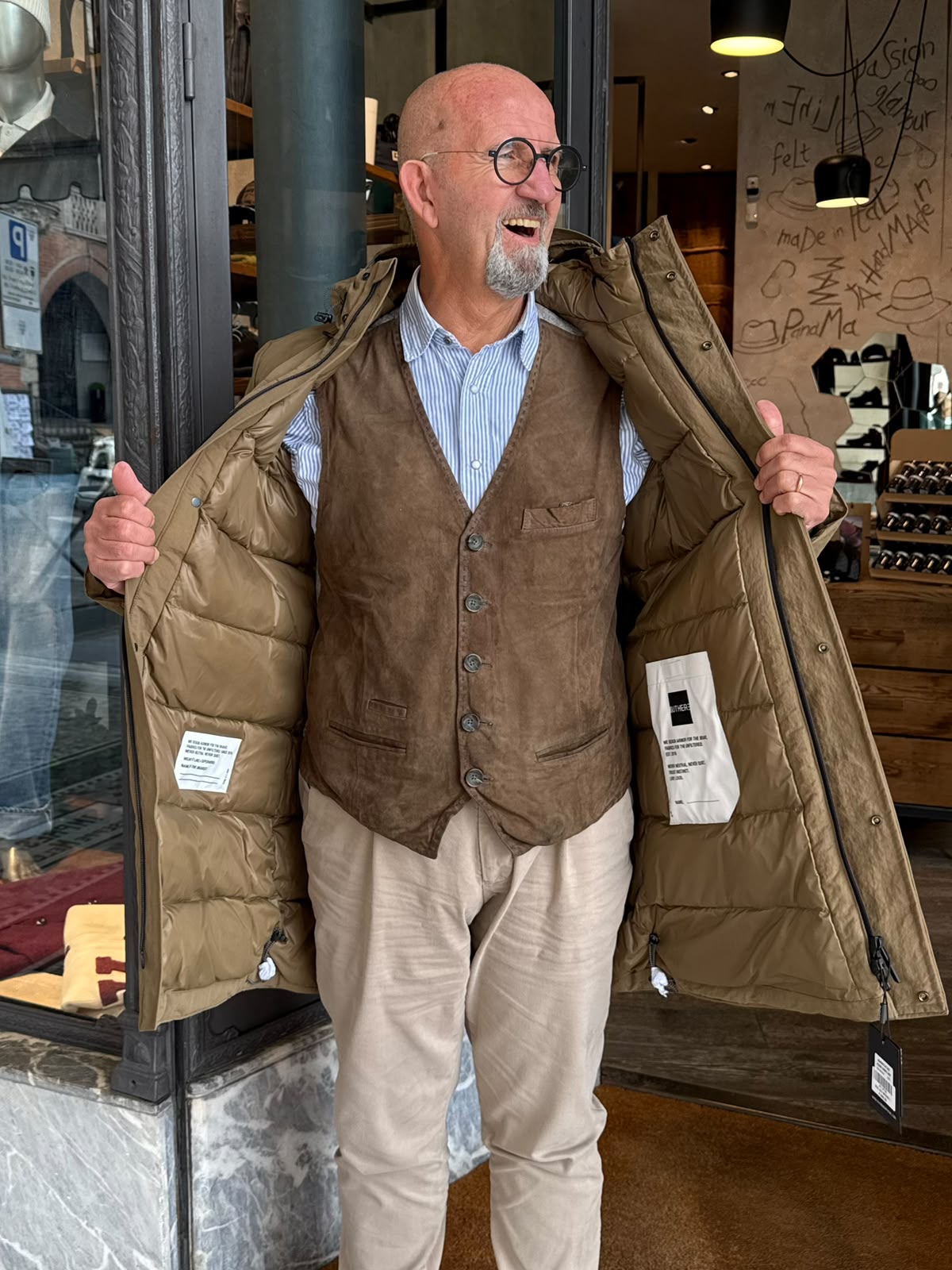 W6-SOILMARK Long Down Jacket Brown Man