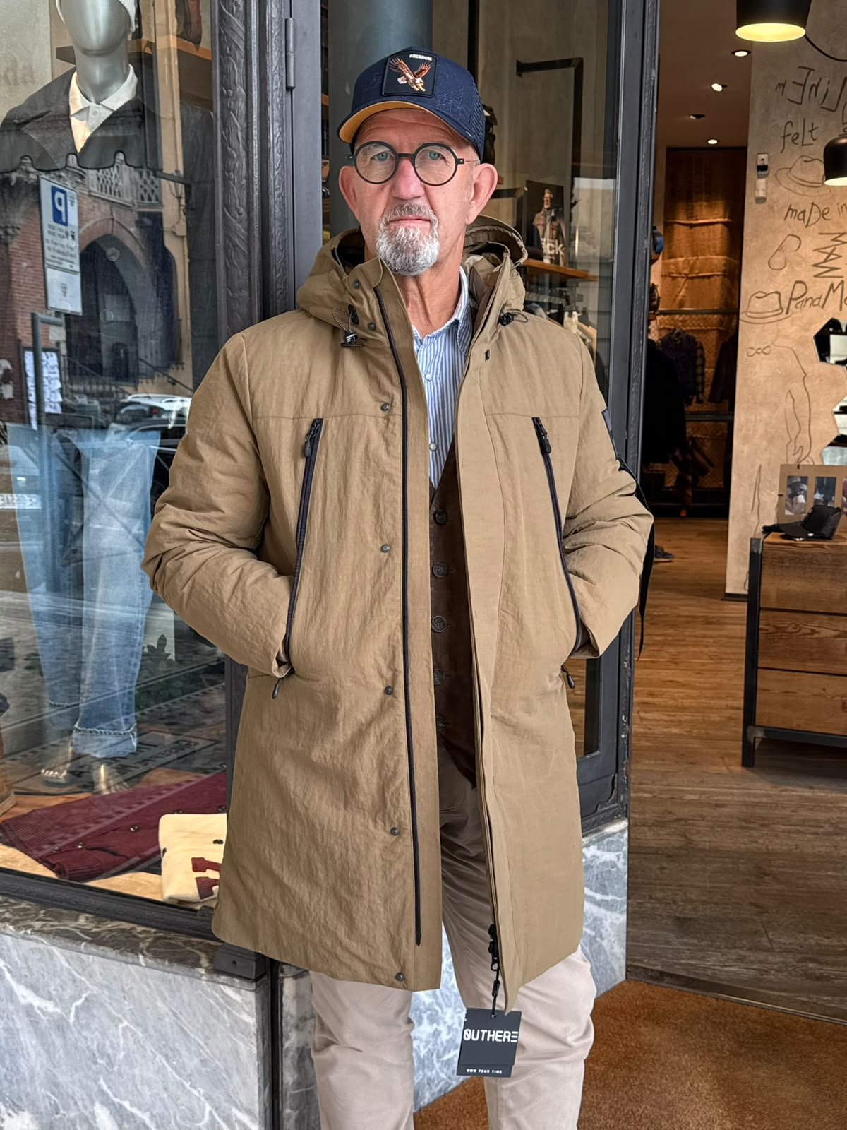 W6-SOILMARK Long Down Jacket Brown Man
