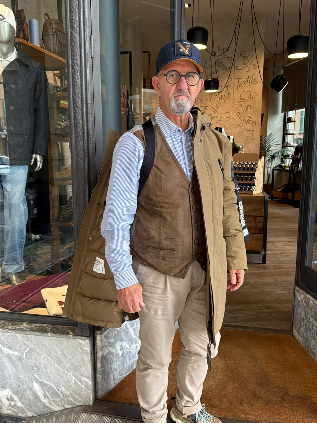 W6-SOILMARK Long Down Jacket Brown Man