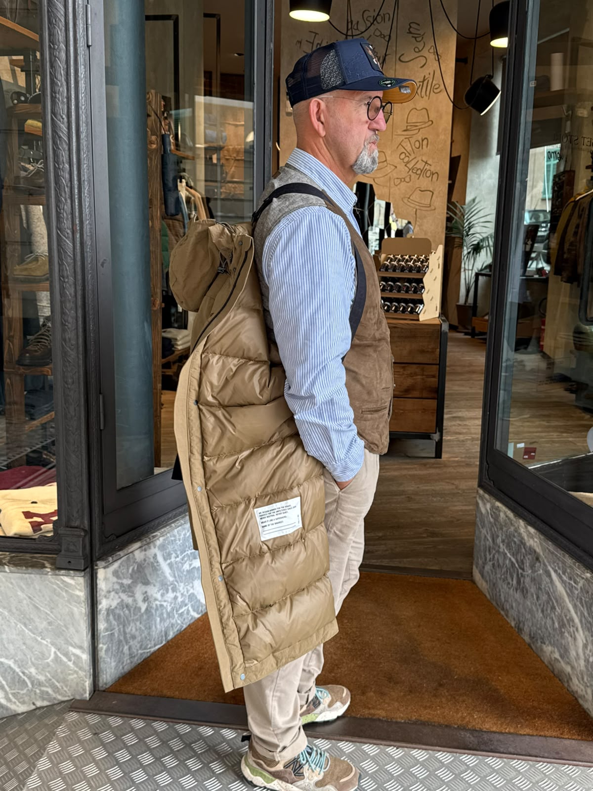 W6-SOILMARK Long Down Jacket Brown Man