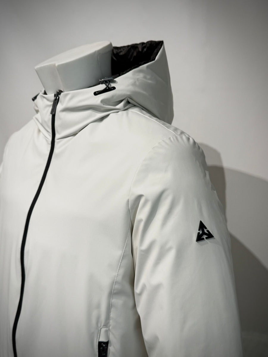 W5-0004 Giubbotto Reversibile Cappuccio Ghiaccio/Nero Man