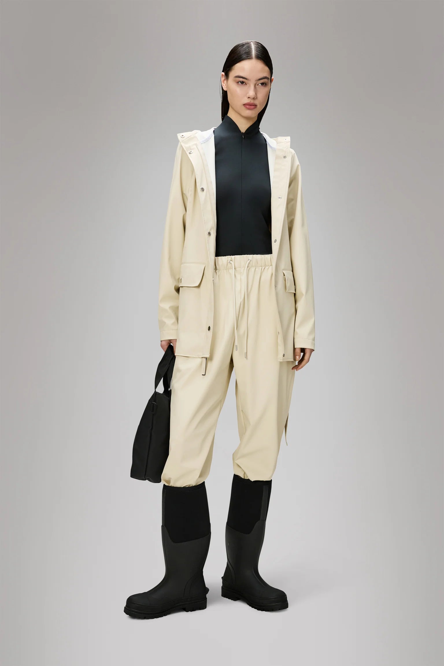 DS5-12100 Curve Jacket Impermeabile Dune Woman