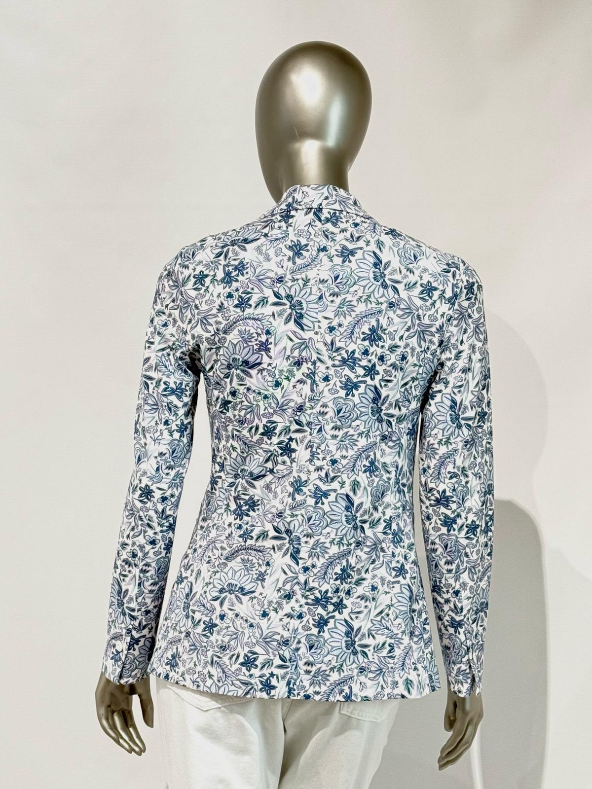 SD5-3523 Giacca Slim Piquet Deep Water Woman