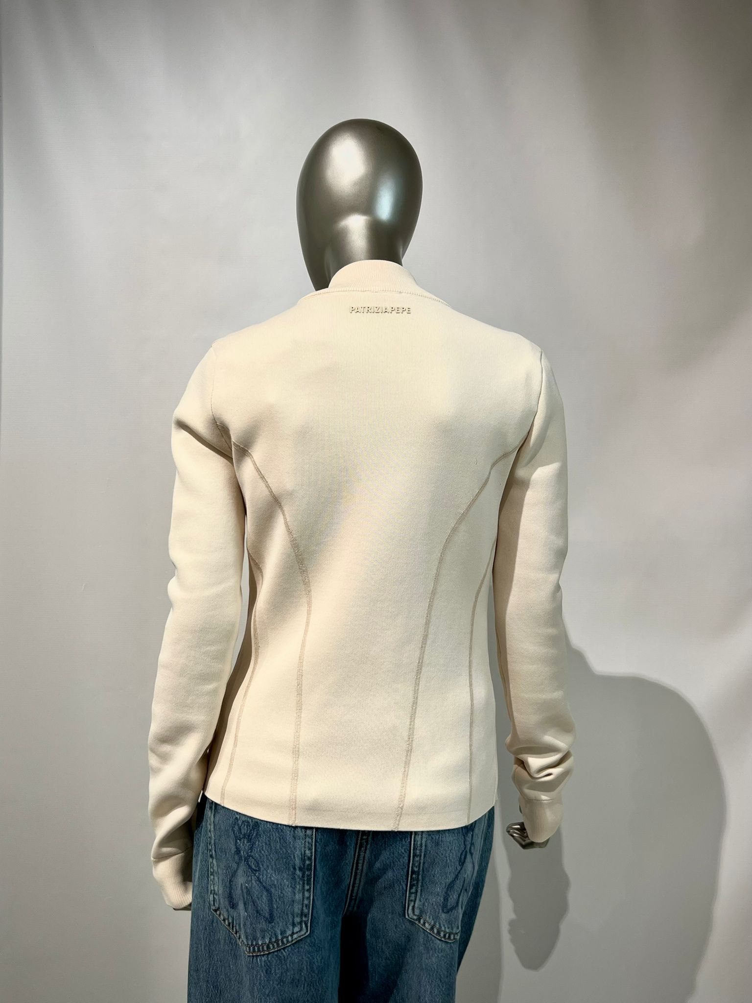 S6-8O0219 Piumino Ultralight Inserti in Maglia Warm Ivory