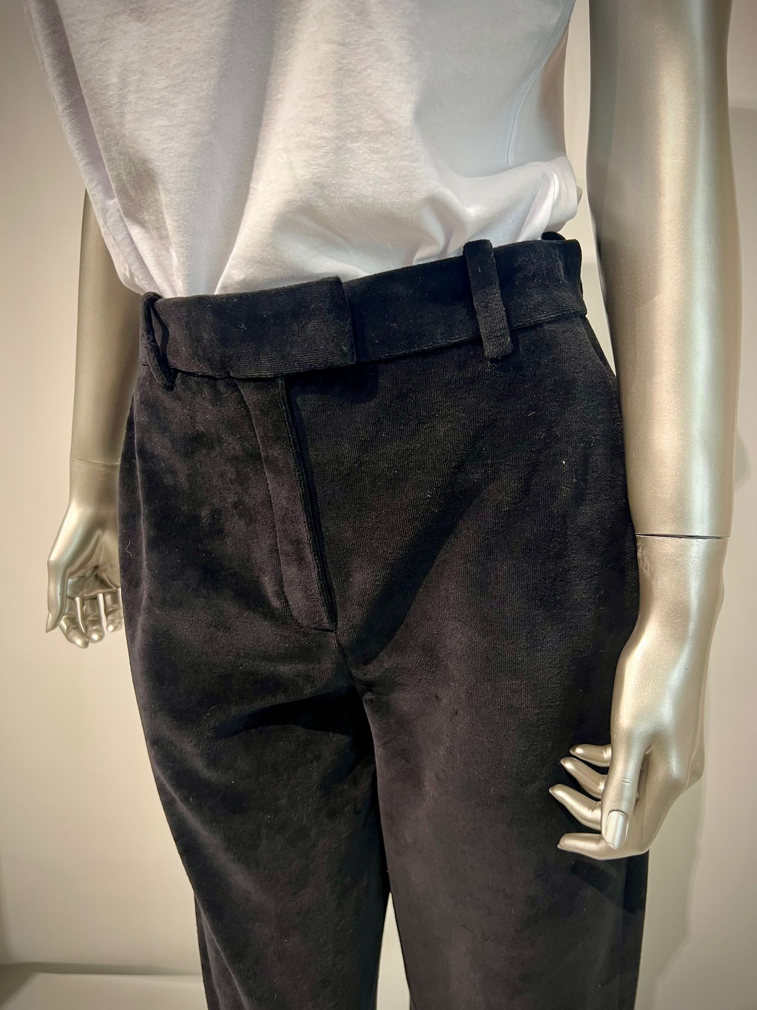 WD4-FD3180 Pantalone Masculine Velour Nero