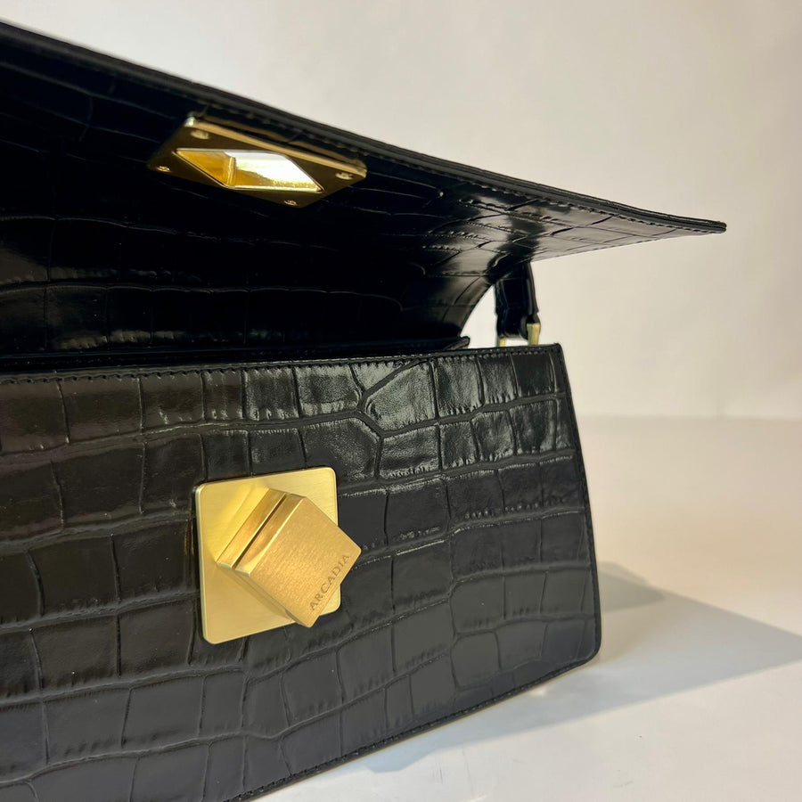 W5-1902 FLAVIA Borsa Cocco Nero