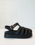 S4-201-30 Sandalo Ragnetto Raffia Black