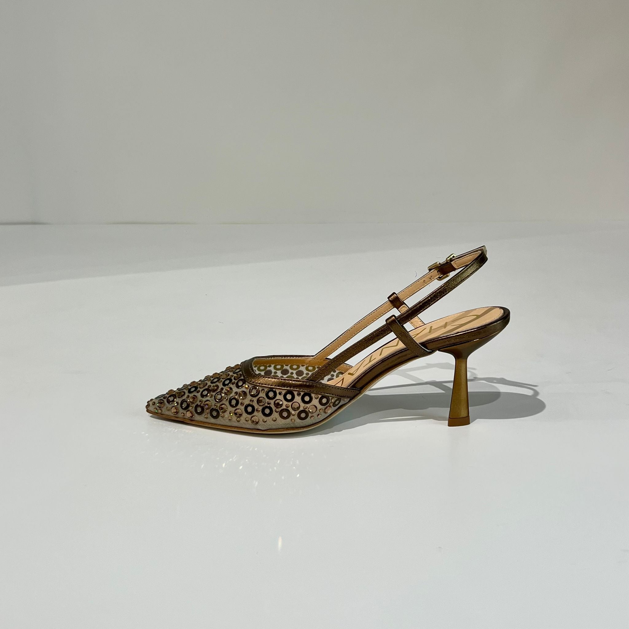 S6-3047 Slingback Borchiette Bronzo