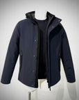 W5-0017 BONDED Parka Tech Corto Cappuccio Blu Man