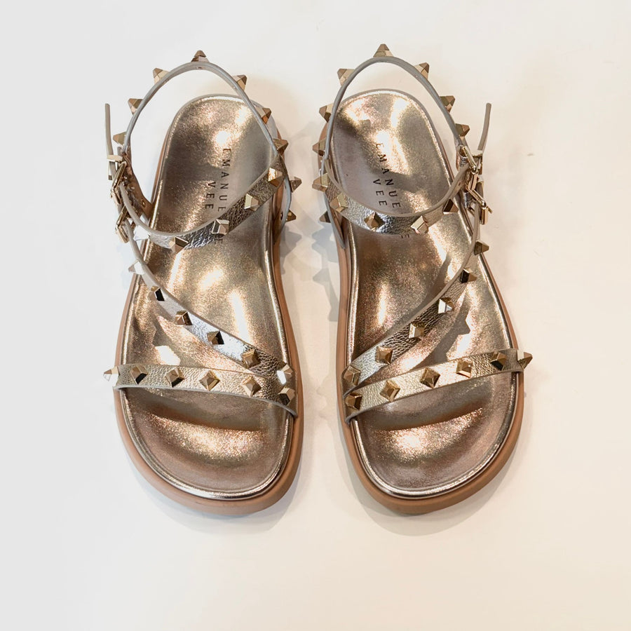 S5-917-12 NINA Sandalo Basso Borchie Gold