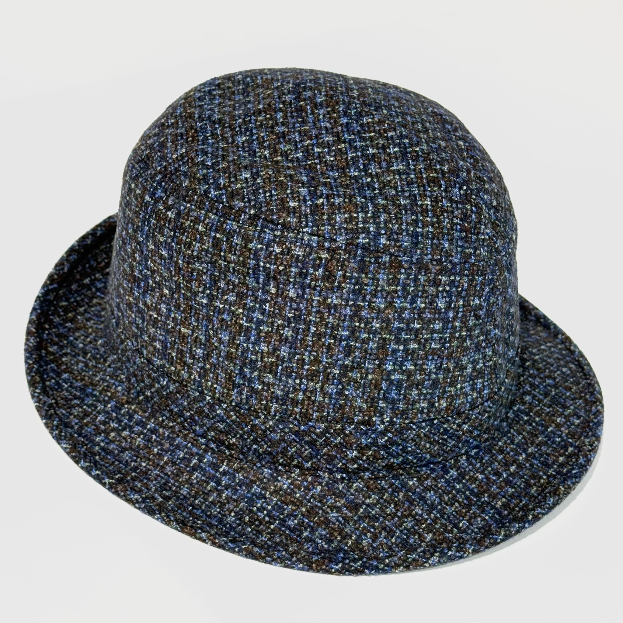 W7-930-945 Cappello Fedora Tesa Piccola Blu