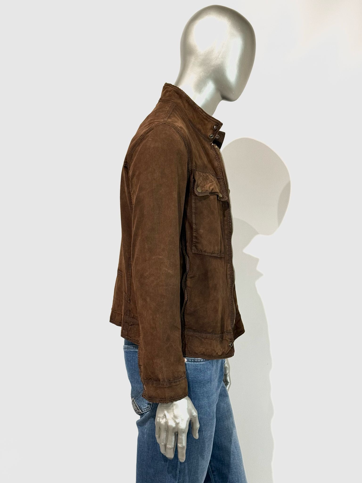 US5-ANDREW Giubbotto Pelle Scamosciata Whisky Man