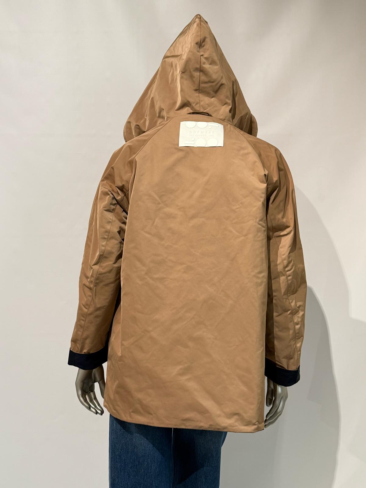 S5-9411 Impermeabile Reversibile in Nylon Memory Blu/Cammello