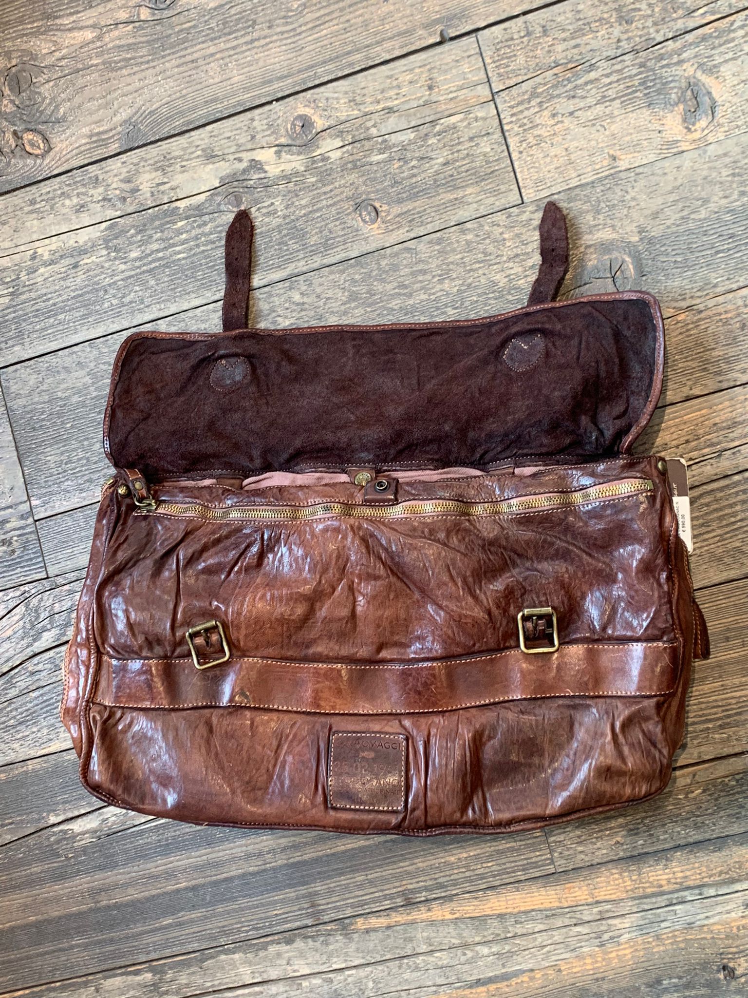 Borsone Voyage Pelle Cognac Unisex