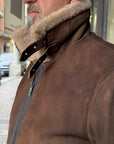 W6-0049 Giubbino Montone Suede Moro Man