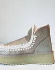 W4-MINI ESKIMO Platform Boot Stone Metallic