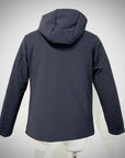 W5-0017 BONDED Parka Tech Corto Cappuccio Blu Man