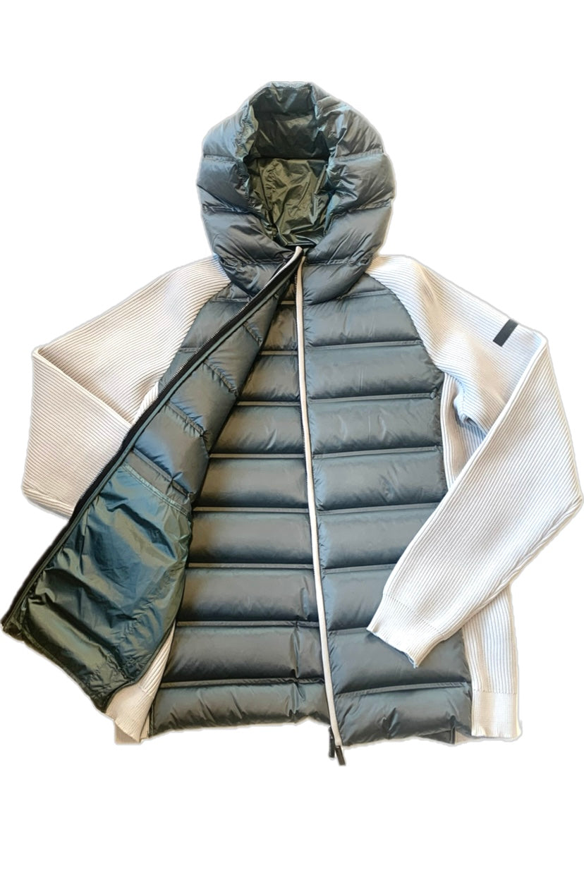 UW2-079 Knit Amos Down Hood Zip Grey Man