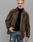 UW5-BALMORAL Giubbotto Burned Suede Verde Alga Man