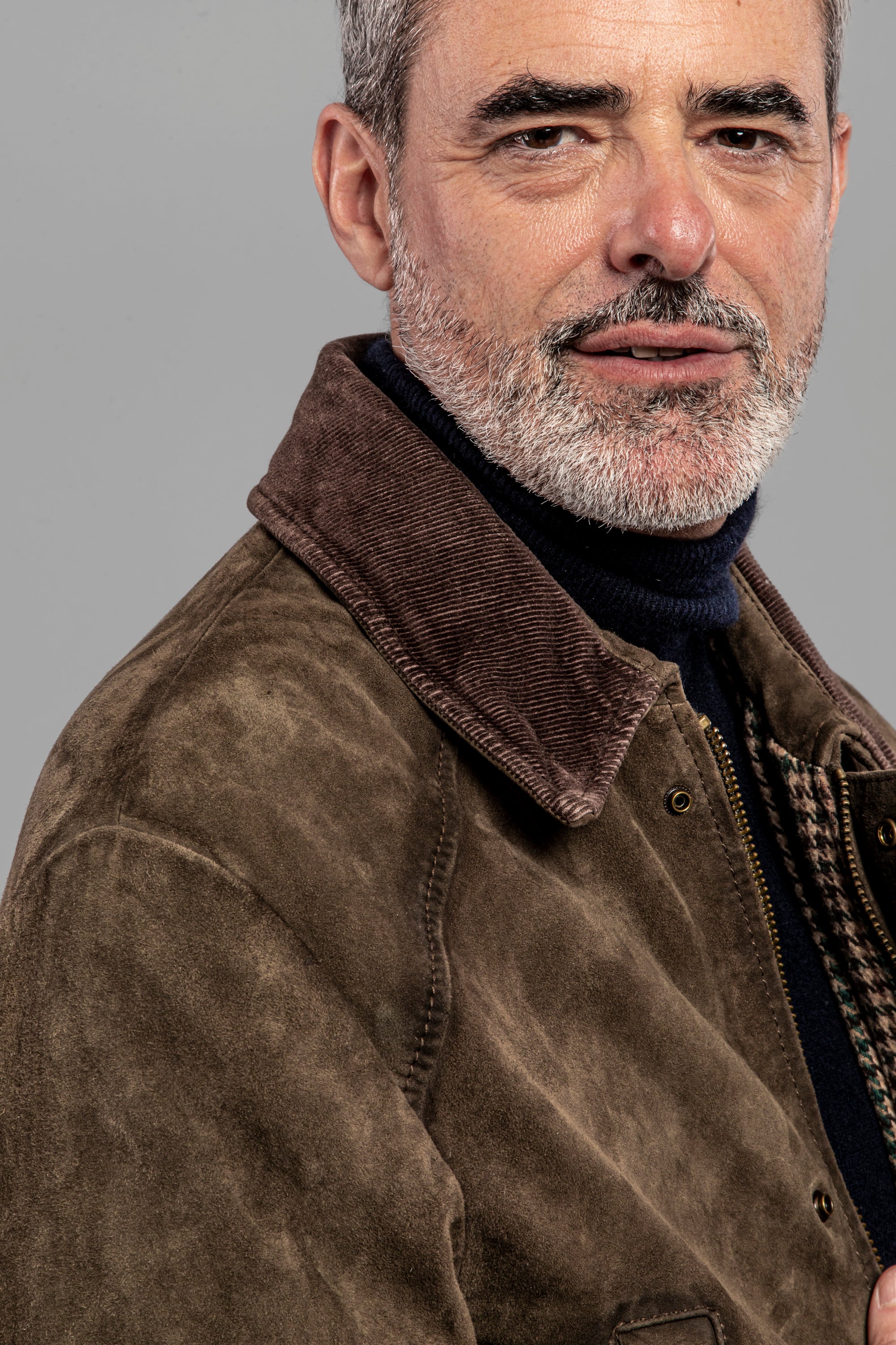 UW5-BALMORAL Giubbotto Burned Suede Verde Alga Man