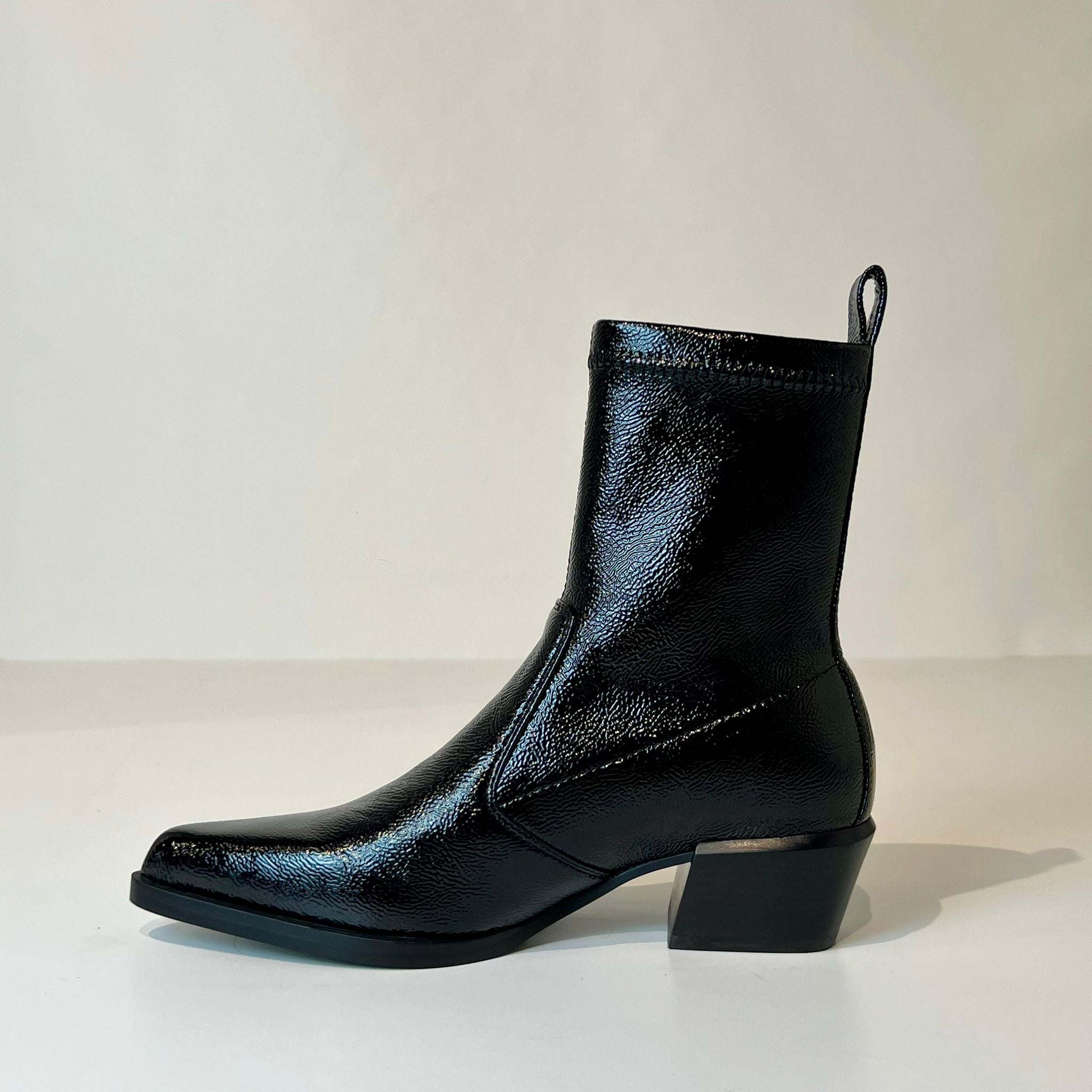 W5-90049 Stivaletto Texano Stretch Nero