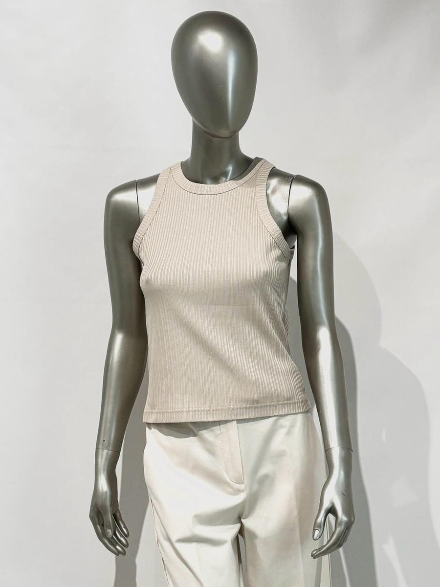 SD5-3446 Canotta a Costine Cropped Coconut Woman