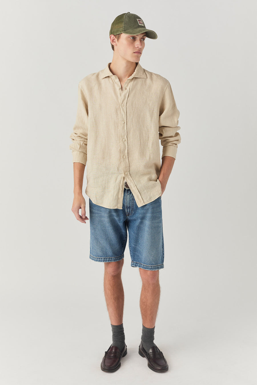 US5-Bermuda Cult Mykonos Denim Man