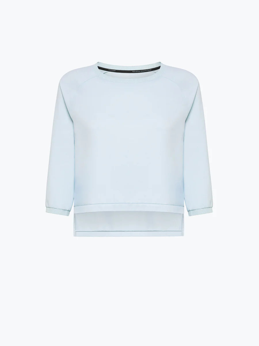 DS5-718 Shirt Oxford Gdy Crop 34 Light Blue Woman