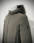 W5-0004 Giubbotto Reversibile Cappuccio Militare/Nero Man