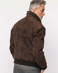 UW6-TOBIA Giubbotto Suede Velluto Mud J27 Man