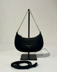 S6-8B0309 Borsa Hobo con Catena Nero