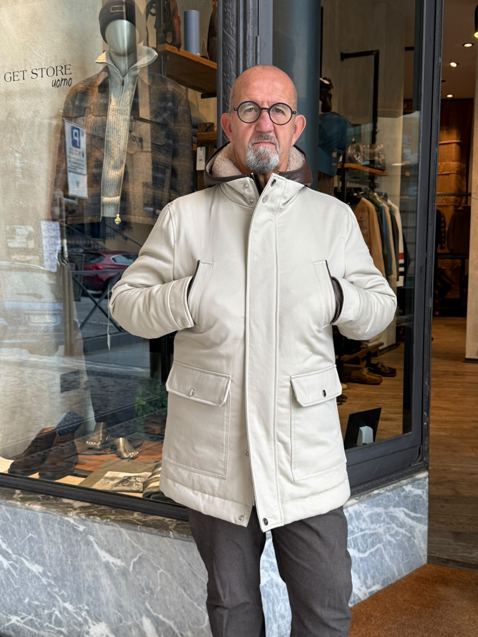 W6-0075 Parka Lungo Perla Man
