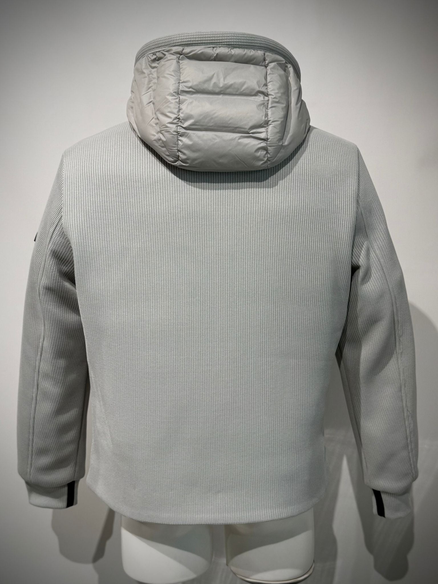 W5-0041 MESH Piumino Ibrido Cappuccio Mastice Man