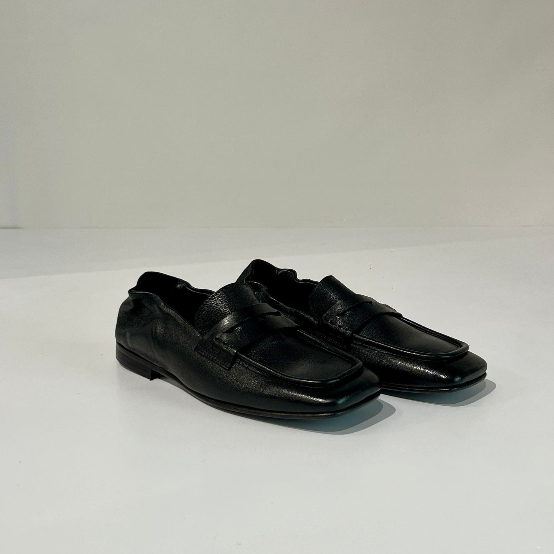 S6-IVY12 Mocassino Quadro Nero Woman