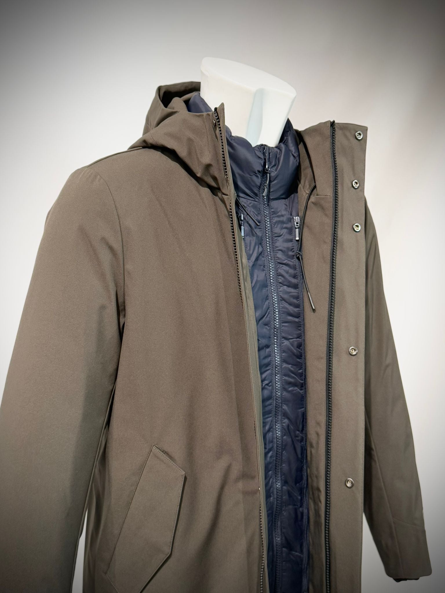 UW4-LONGTECH Giubbotto 3in1 Verde Bosco Man