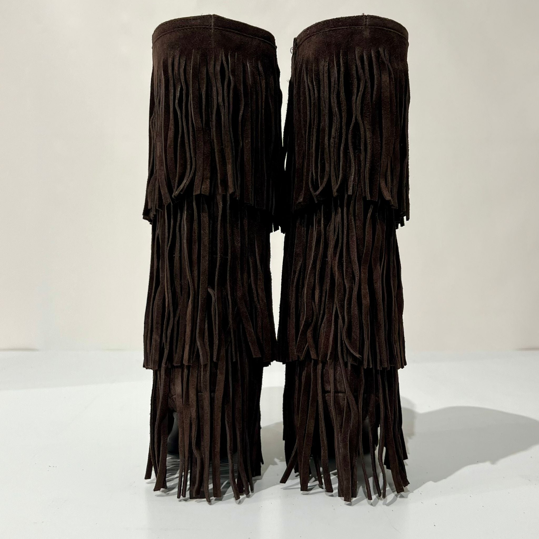 W5-2810 Stivale Camoscio Frange Espresso