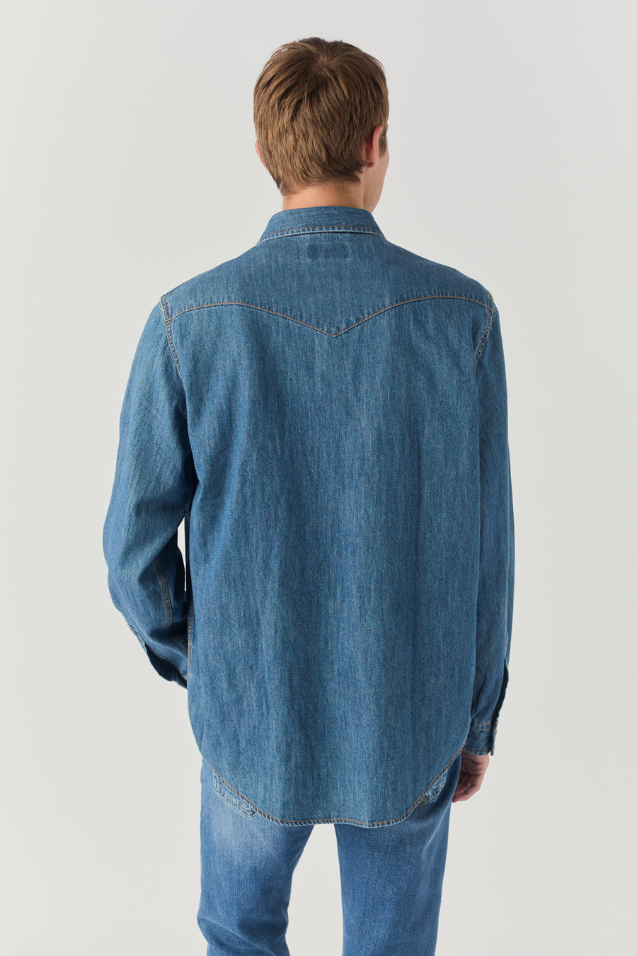 US5-Camicia Martin Denim MidWash Man