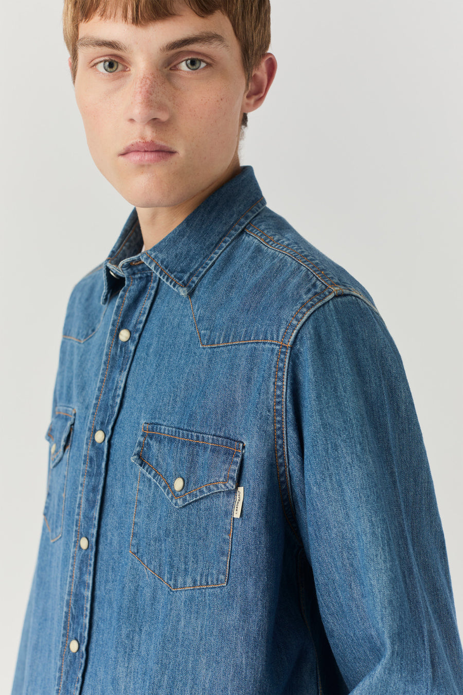 US5-Camicia Martin Denim MidWash Man