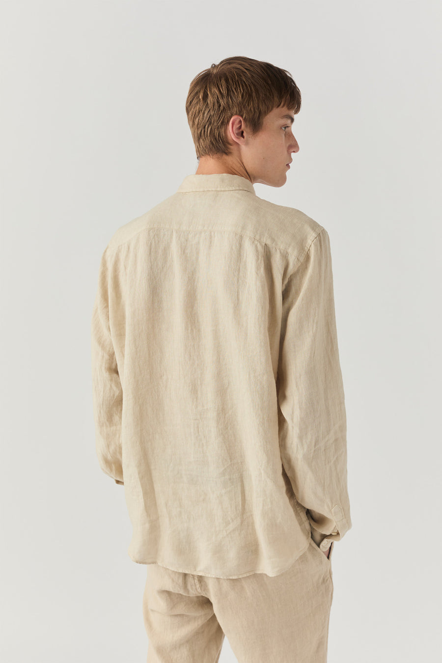 US5- Camicia Pierce Riviera Lino Mastice Man