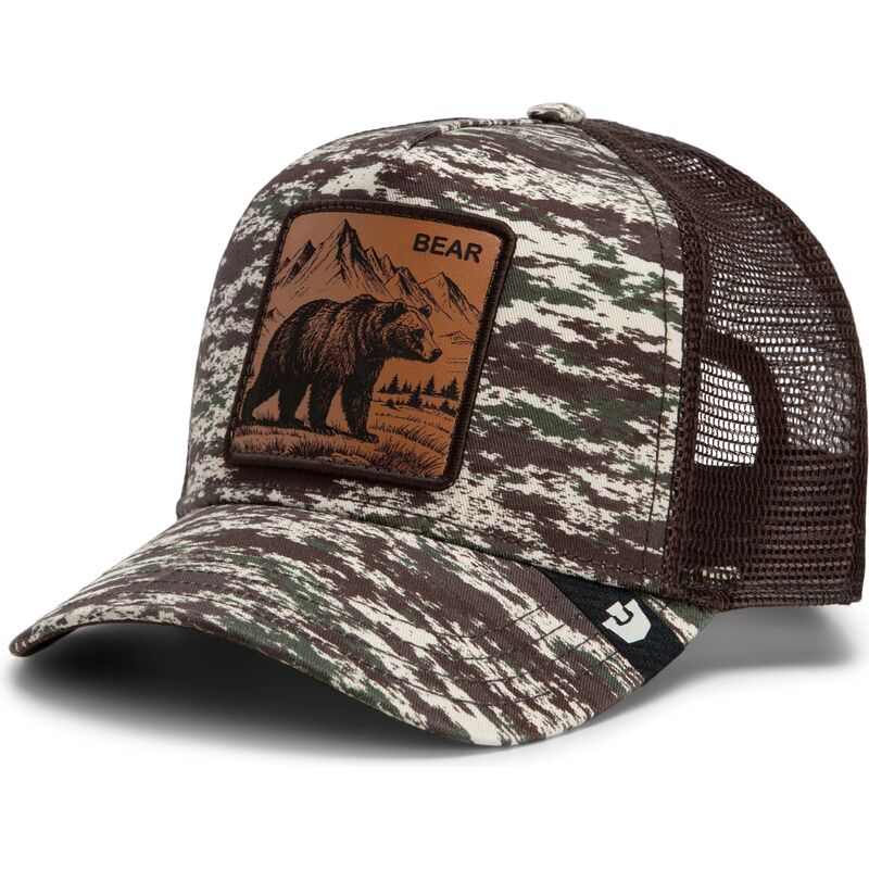 W6-3198 TRUCKER Engraved Camo Bear CAM01