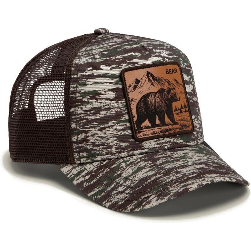 W6-3198 TRUCKER Engraved Camo Bear CAM01