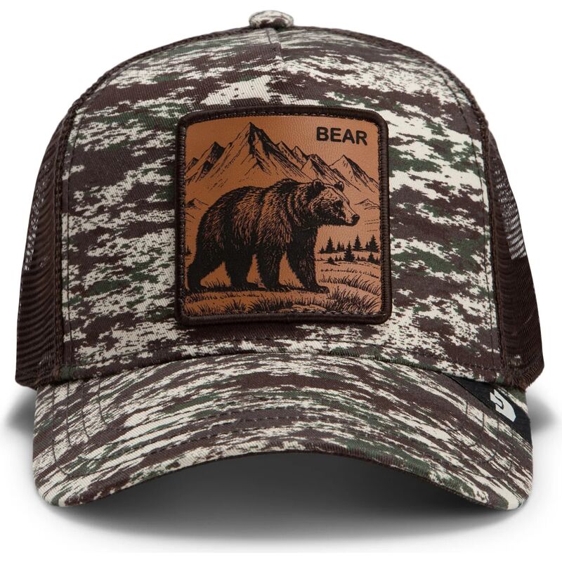 W6-3198 TRUCKER Engraved Camo Bear CAM01