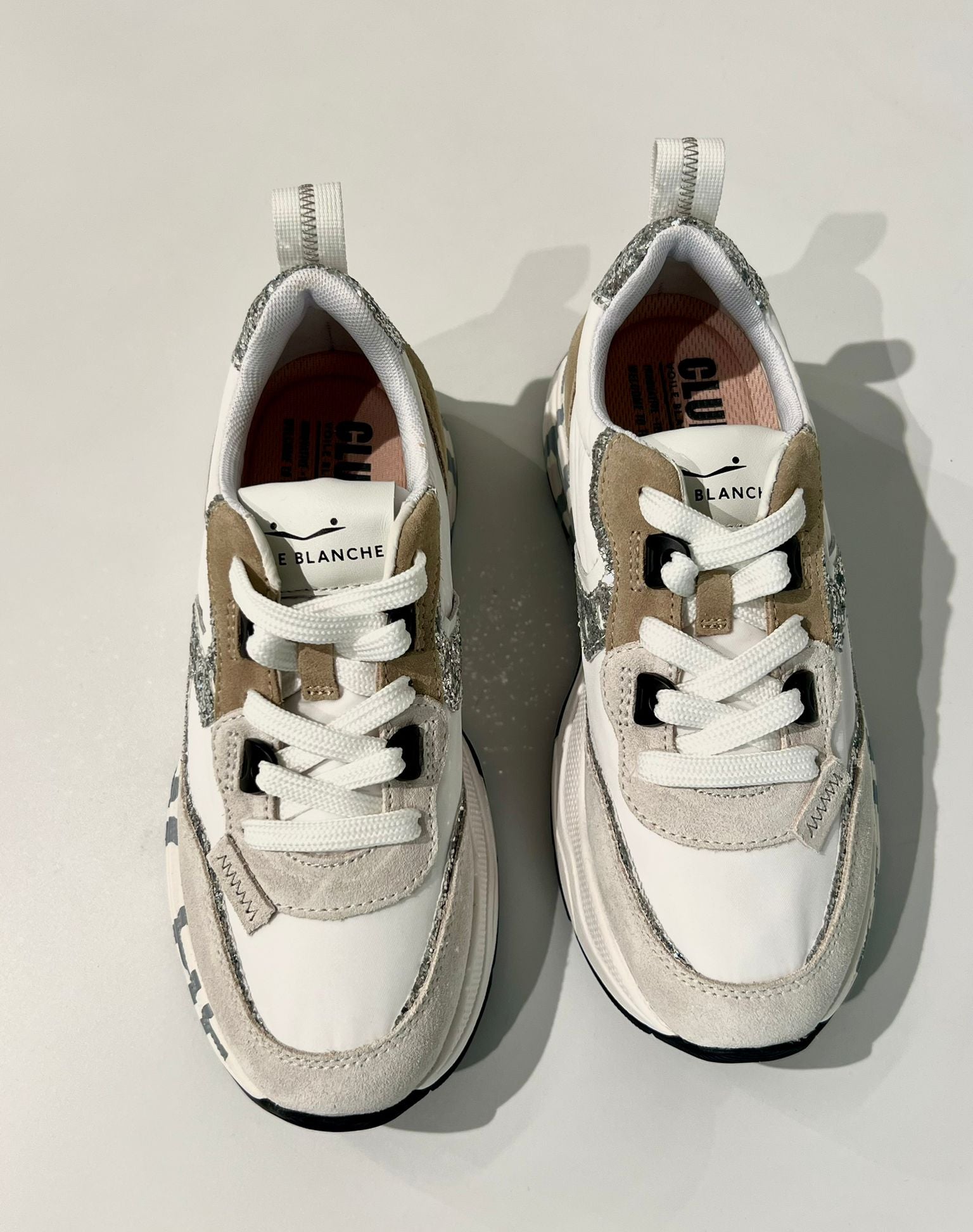 DS6-1N30 CLUB105 White/Silver/Light Beige Woman