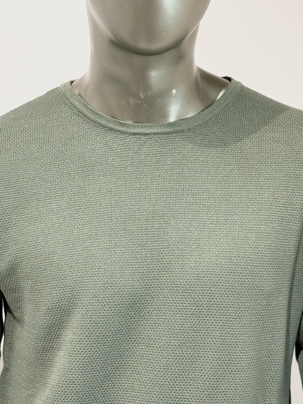 S4-0315 Maglia Girocollo Cotone Ultrasoft Verde Salvia Man