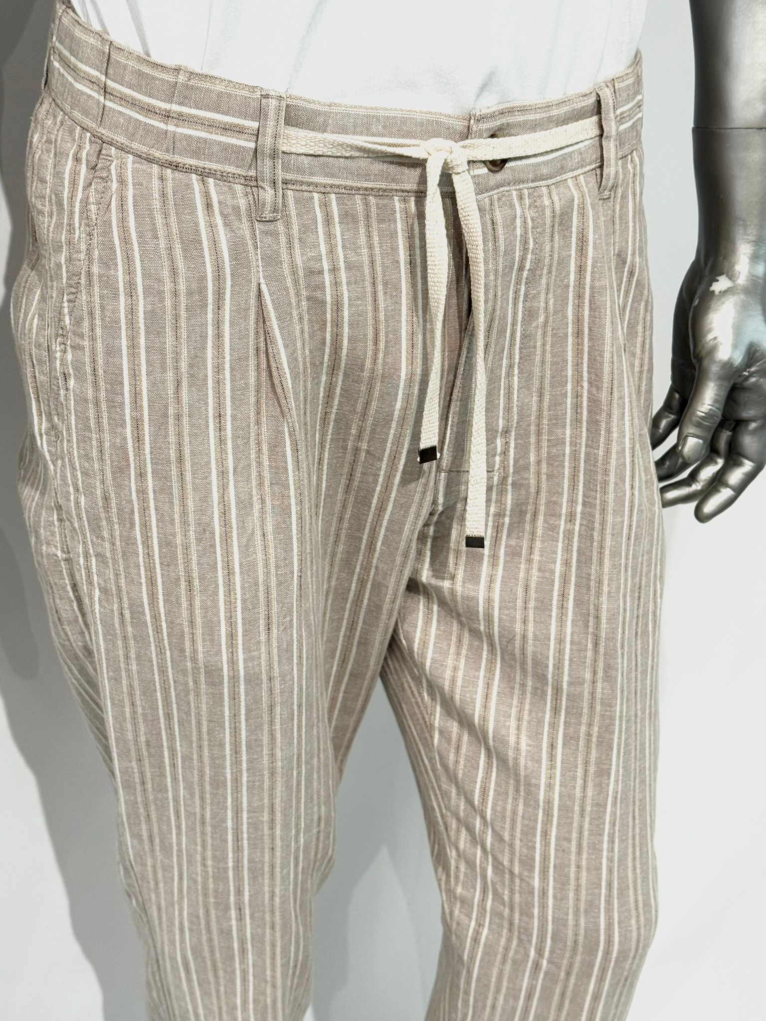 S5-1435 Pantalone Lino E Cotone Beige Man