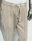 S5-1435 Gilet Lino E Cotone Beige Man